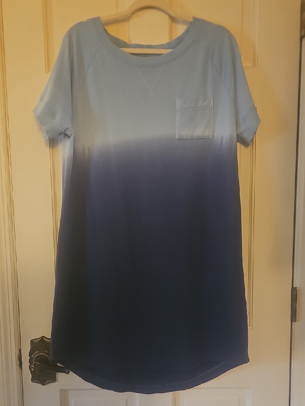 Talbots Light Blue to Navy Ombre High-Low Dress